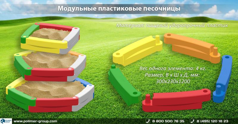 Модульные пластиковые песочницы для детей Модульные пластиковые песочницы для детей