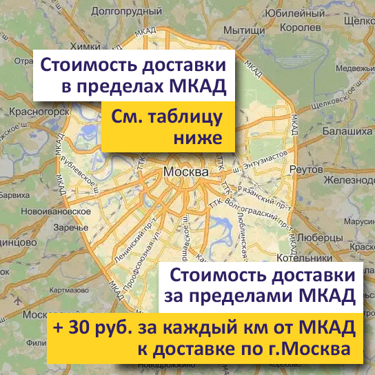 Стоимость доставки по Москве