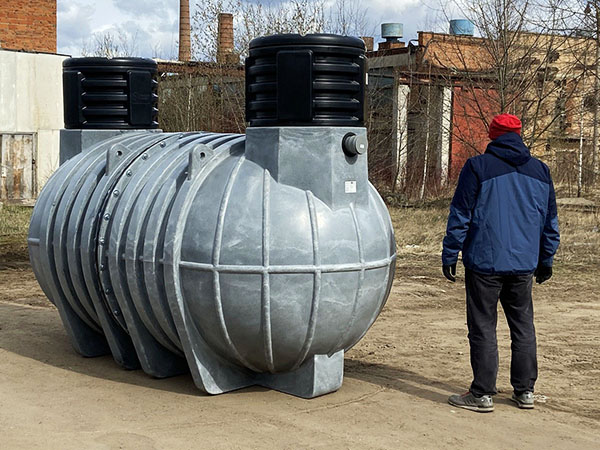 Резервуар пожарный из пластика горизонтальный из полиэтилена