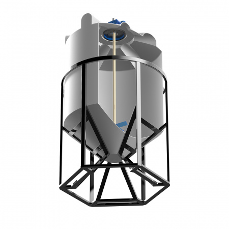 Емкость K 2000 литров с лопастной мешалкой в разрезе фото 2