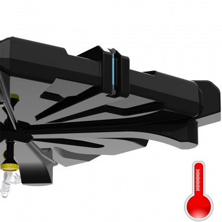 Бак душевой «РОСА» 110 л - вид с уровнемером 2