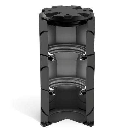 Колодец КС Микро H790 - с разрезом с крышкой