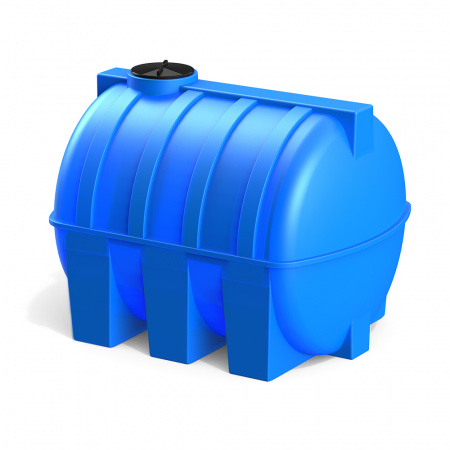 Горизонтальная емкость G 5000 литров синяя фото 2 крышка слева