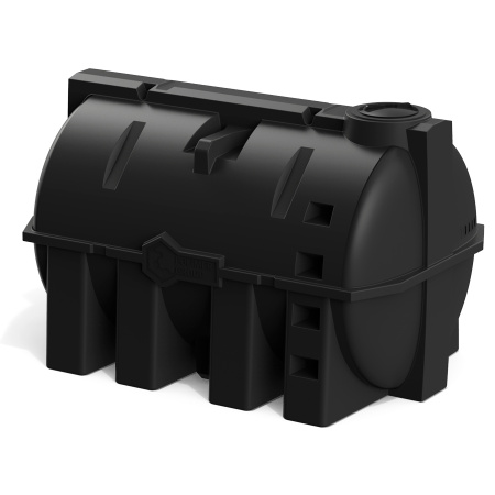 Горизонтальная емкость G 10000 литров цвет чёрный фото вид спереди 2