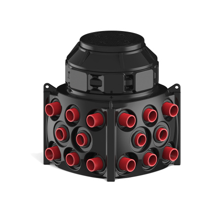 Колодец КН 1000 H1100 с крышкой D 560 мм фото с трубами