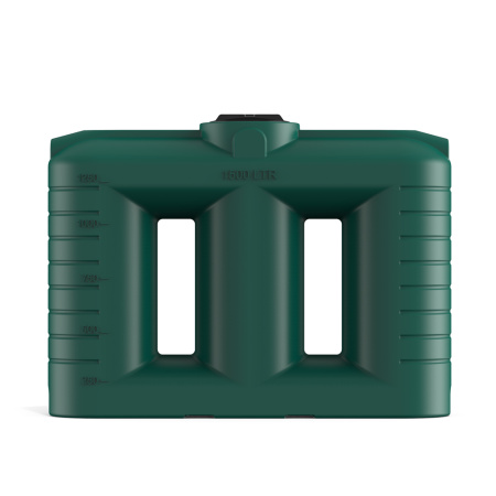 Бак SN 1500 литров цвет зеленый вид спереди