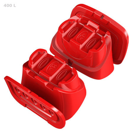 Ящик для песка 400 литров - фото с открытой крышкой снизу