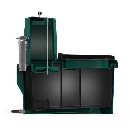 Торфяной биотуалет РОСА зелёного цвета фото 9