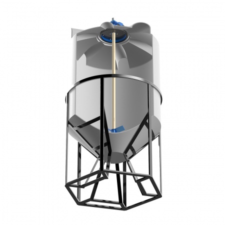 Емкость K 1000 литров с лопастной мешалкой в разрезе фото 3