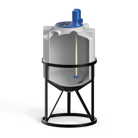 Емкость K 200 литров с пропеллерной мешалкой в разрез фото 1