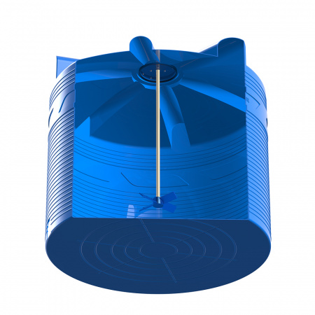 Емкость V 8000 литров с лопастной мешалкой в разрезе фото 3
