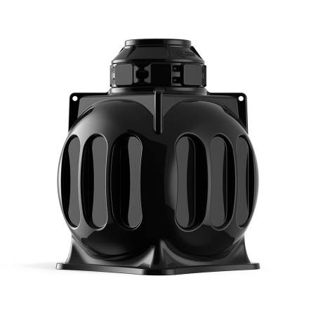 Колодец КС-5М с дополнительной горловиной H200, с крышкой D560 мм фото сбоку