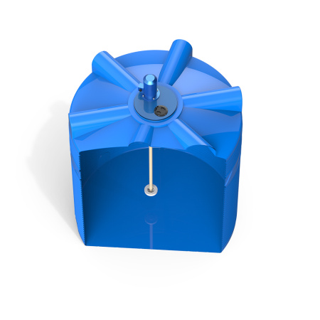 Емкость V 5000 литров с турбинной мешалкой фото 4 в разрез