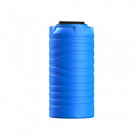 Узкая тонкая емкость N 200 литров вид сбоку цвет синий
