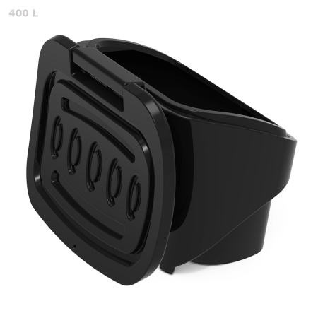 Ящик для ветоши 400 литров черный PREMIUM фото ящик сзади открытый