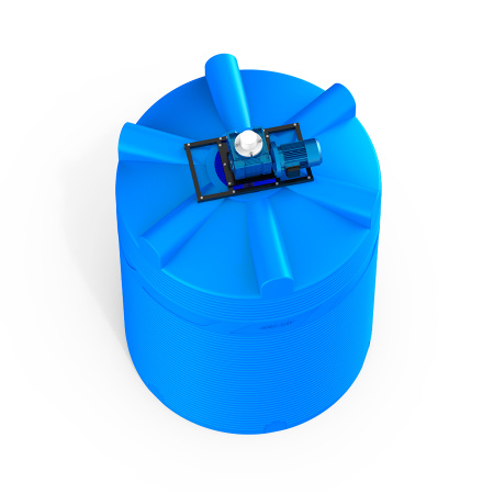 Емкость V 6000 литров с мешалкой для вязких жидкостей фото 2 вид сверху