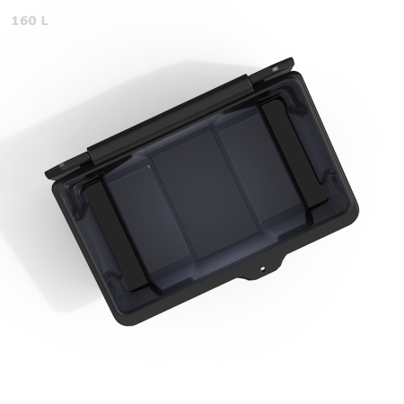 Ящик для ветоши 160 литров - фото сверху откр крышка