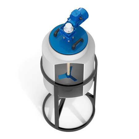 Емкость K 100 литров с лопастной мешалкой вид сверху разрез фото 4