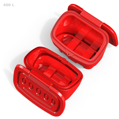 Ящик для песка 400 литров - фото с открытой крышкой сверху