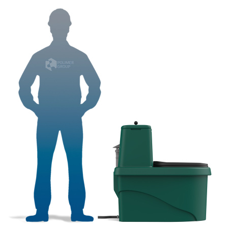 Торфяной биотуалет РОСА зелёного цвета фото 10