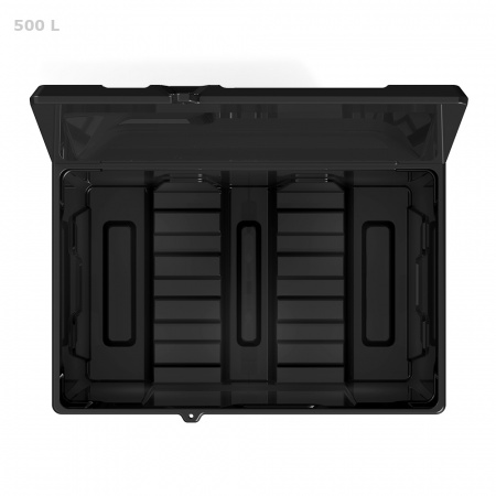 Ящик для ветоши 500 литров черный вид сверху