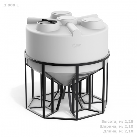 КV 3000 литров с обрешеткой фото с габаритами
