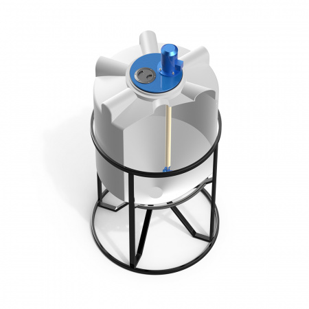 Емкость K 500 литров с пропеллерной мешалкой в разрез фото 2