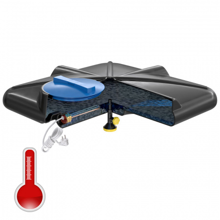 Бак душевой «РОСА» 200 литров с уровнемером и подогревом вид внутри фото 6