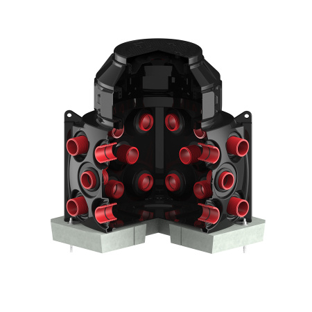 Колодец КН 1000 H1100 с крышкой D560 мм фото разрез трубы анкерение