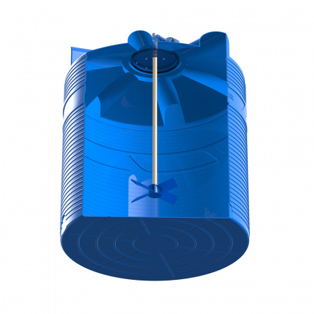 Емкость V 3000 литров с лопастной мешалкой в разрезе фото 3