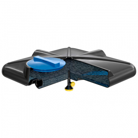 Бак душевой «РОСА» 130 литров фото в разрезе