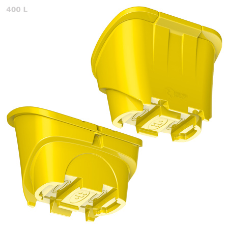 Ящик для соли, реагентов 400 л желтый закрытый - вид снизу