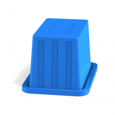 Ванна пищевая для разведения живой рыбы 400 л цвет синий фото 4 вид вверх дном