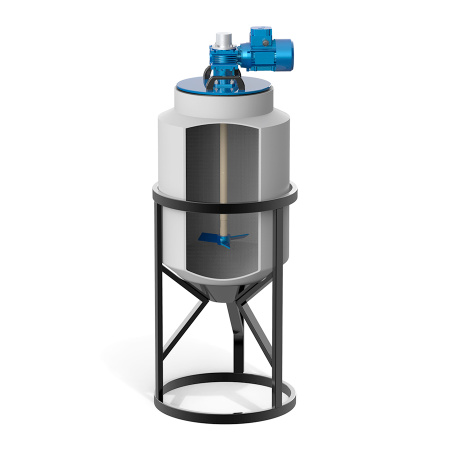 Емкость K 100 литров с лопастной мешалкой разрез фото 5