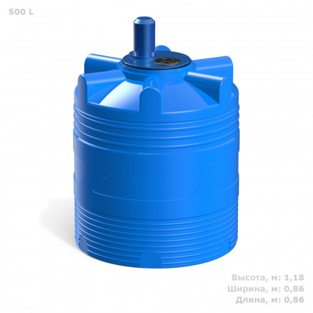 Емкость V 500 литров с пропеллерной мешалкой фото с габаритами