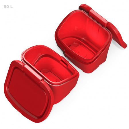 Ящик для песка 90 литров - фото с открытой крышкой сверху №2