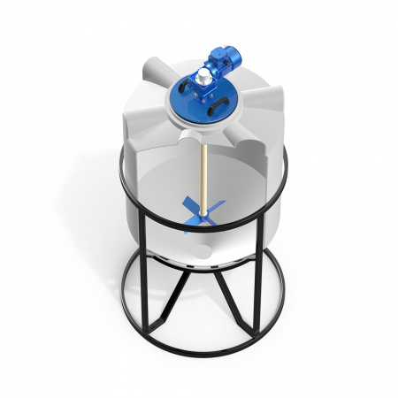 Емкость K 500 литров с лопастной мешалкой в разрезе фото 2