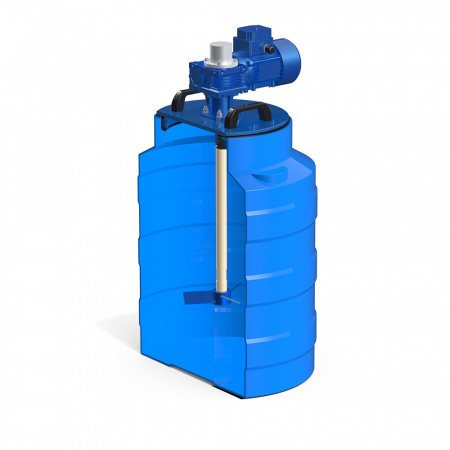 Емкость V 100 литров с лопастной мешалкой в резрезе - фото 1