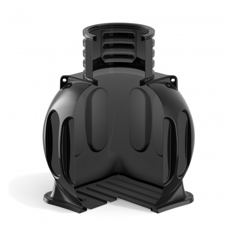 Кабельный колодец КС-5 с горловиной D780 мм и крышкой D560 мм в разрезе без муфты без крышки