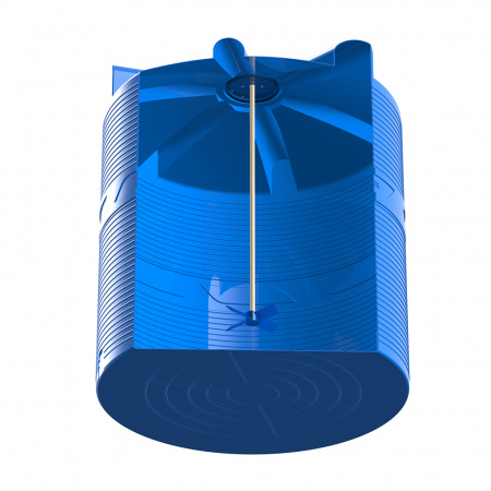 Емкость V 10000 литров с лопастной мешалкой в разрезе фото 3