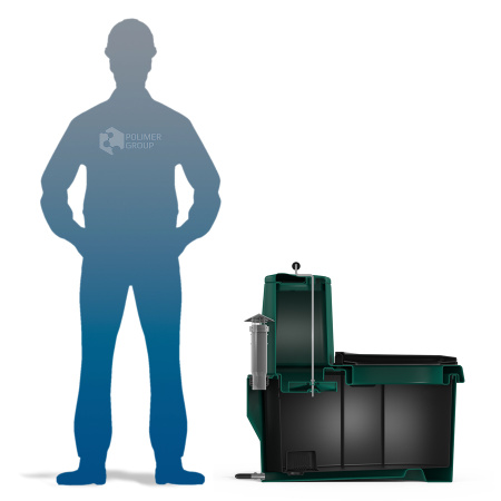 Торфяной биотуалет РОСА зелёного цвета фото 11