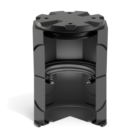 Колодец КС Микро H540 - с разрезом с крышкой