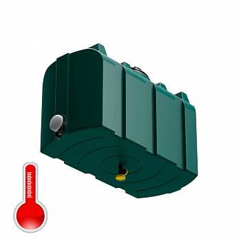 Бак душевой серии «R» 200 литров с подогревом - зеленый