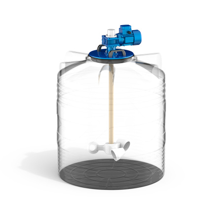 Емкость V 500 литров с мешалкой для вязких жидкостей фото с габаритами 