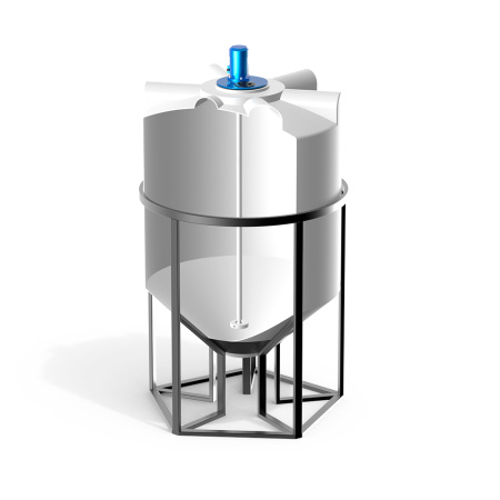 Емкость K 2000 литров с турбинной мешалкой Микс DSL фото в разрез