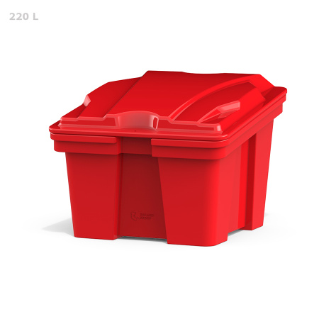 Ящик для для соли, реагентов 220 литров красный