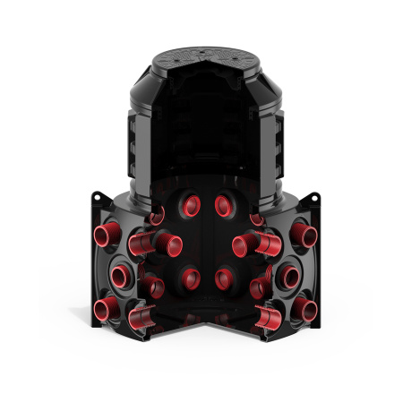 Колодец КН 1000x1000 H1400 с крышкой D560 мм фото в разрез трубы