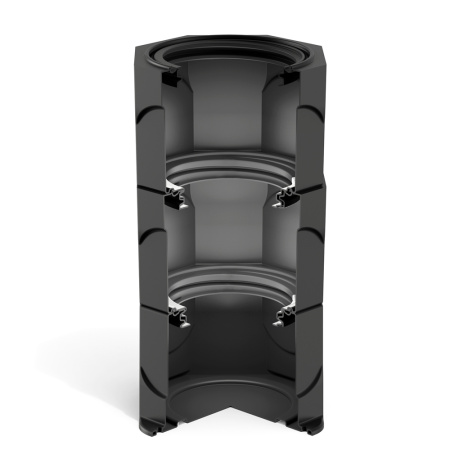 Колодец КС Микро H790 - с разрезом без крышки