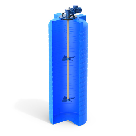 Емкость N 1000 литров с лопастной мешалкой фото 1 в разрез