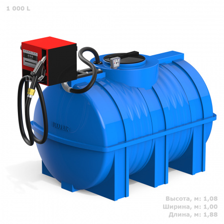 Мини АЗС G 1000 с колонкой PIUSI фото с габаритами